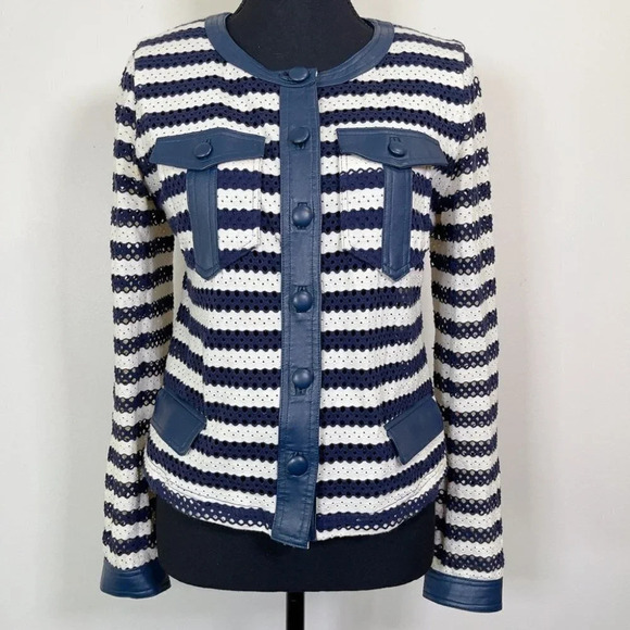 STEFFEN SCHRAUT OPEN STRIPED CARDIGAN